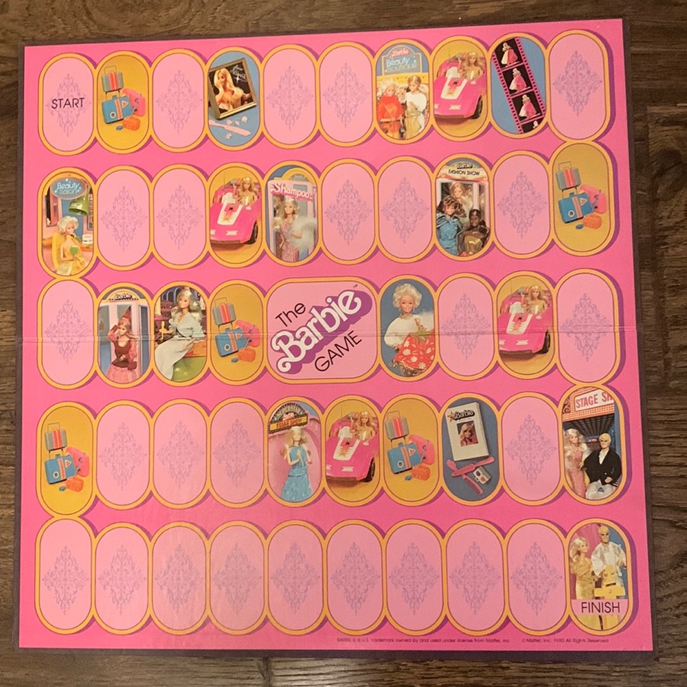 1980 Mattel The Barbie Game- GAME BOARD ONLY
